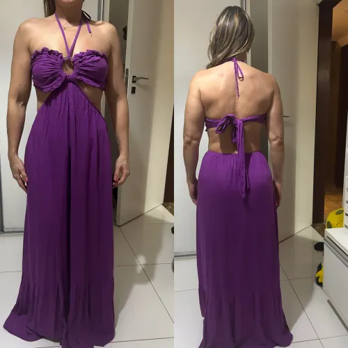  Vestido roxo jovial