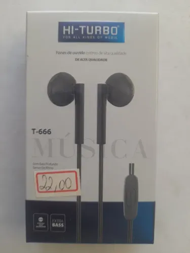 Fones de Ouvido Hi-Turbo T-666 - Alta Qualidade