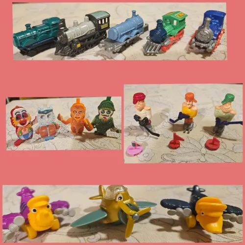 COLEÇÕES KINDER OVO - AVIÕES, HOCKEY, BONECOS BRAÇOS e TRENS