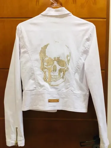 Jaquetinha Jeans Branca