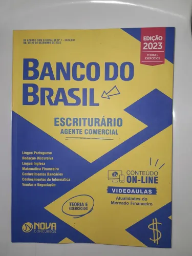 Banco do Brasil - Escriturário - Agente Comercial - 2023