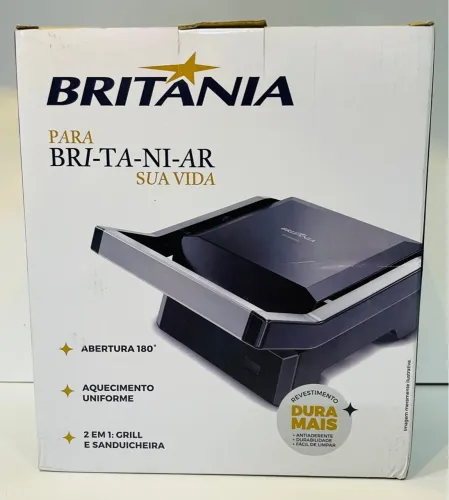 Gril E Sanduicheira Britânia (BGR06A) 110 E 220v NOVA