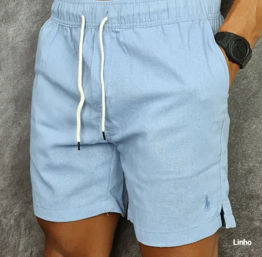 Shortinho importado RL em linho azul claro blackfriday coleção verão 2026
