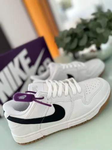 Nike White with brown