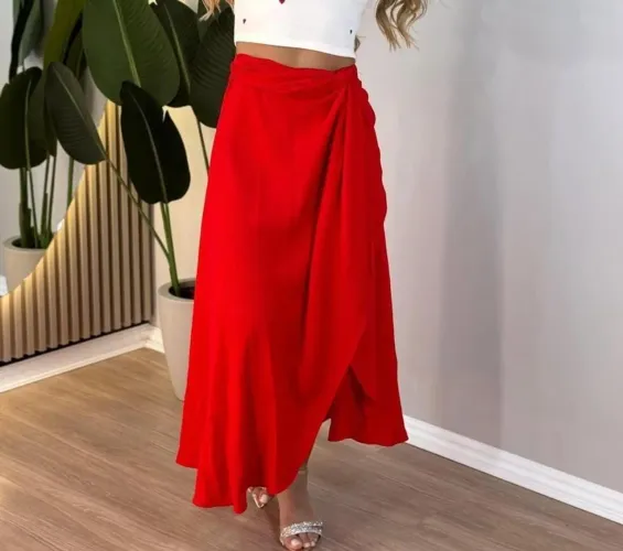 Saia longa modelo envelope diversas cores veste p ao g