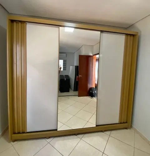 Guarda Roupa Casal 3 Portas de Correr com Espelho 6 Gavetas (Novo) Entrega Grátis!