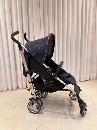 Carrinho de Bebê Chicco Liteway Denim Jeans Premium - Edição Limitada!