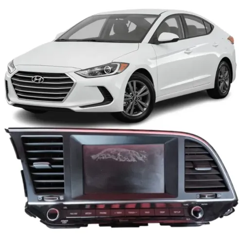 Central Multimidia Com Moldura Elantra 2017 2018 2019