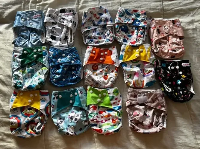 KIT DE FRALDAS ECOLÓGICAS - 14 CAPAS + 23 ABSORVENTES