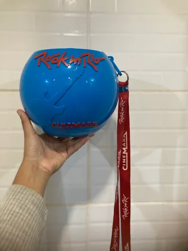 Balde de Pipoca Rock in Rio Cinemark Original com Alça