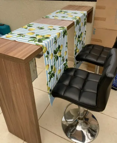 Kit 2 banquetas altas para bancada ou ilha gourmet
