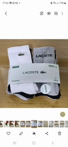 Pack com 6 meias masculina cano alto 39/43