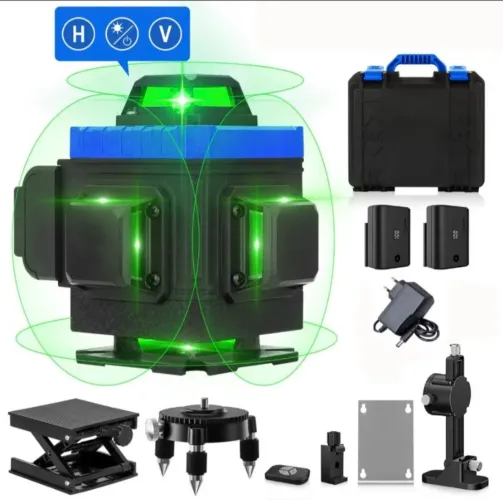 NÍVEL A LASER 4D 16 LINHAS VERDE PROFISSIONAL