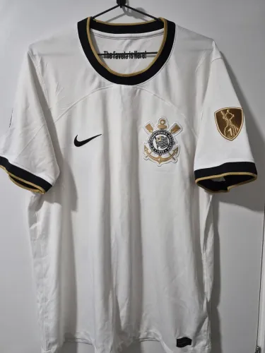 Camiseta Corinthians Branca 2022 patch Libertadores tamanho G