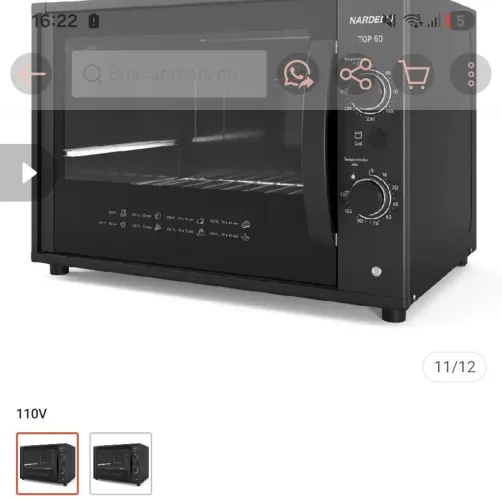 Forno elétrico de 60 litros Marca Nardelli