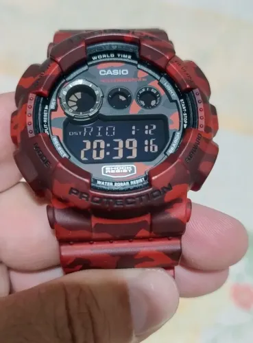 Relógio Casio GShock Vermelho Camuflado 
