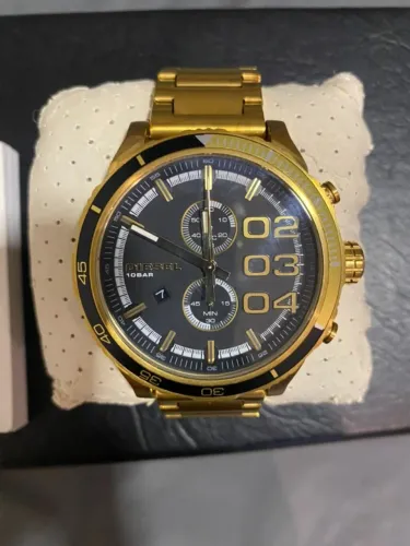 Diesel DZ4337 - Relógio de pulso dourado original completo