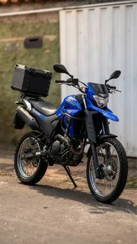Yamaha Lander 250 Azul - Impecável + Baú e Protetor (Baixo KM)