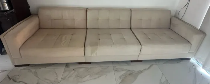 Sofá de linho 6 lugares