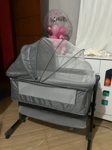 Berço Portátil Bebê Acoplado Co-Bed Connect Maxi Baby - CINZA