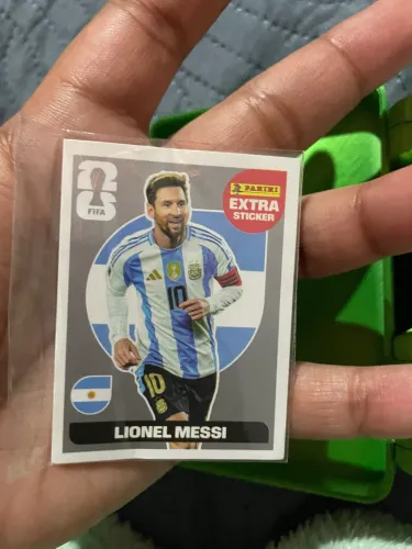 figurinha do messi especial prata