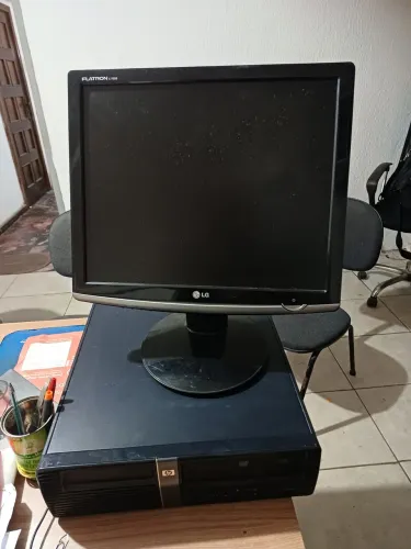PC HP COMPLETO CORE 2 DUO 4GB DE RAM MONITOR TECLADO E MOUSE, win 10 0acote office.