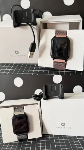 Vendo 02 relógios Amazfit Bip Original Xiaomi, modelo A1608, na cor Onyx