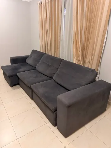 Sofá 3 lugares cinza - 3m 