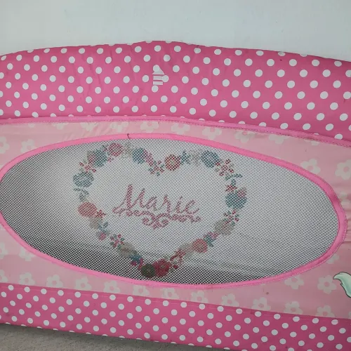 Grade de proteção para cama infantil - Rosa com bolinhas