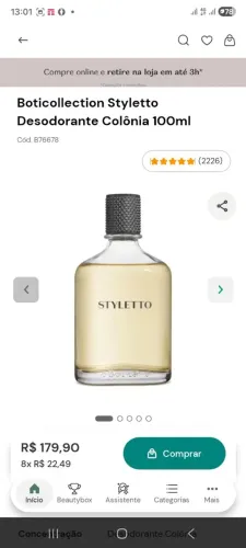 Styletto o boticario 
