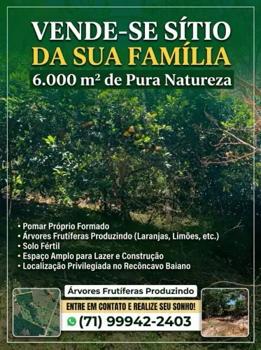 Sitio no litoral norte de itacimirim e praia do forte