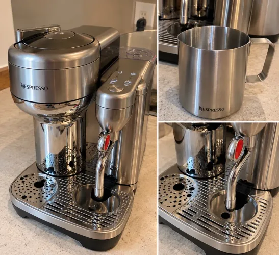 Cafeteira Nespresso Vertuo Creatista Inox com Vaporizador