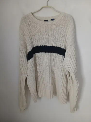 SUÉTER TRICÔ CANELADO VINTAGE GAP GROSSO PESADO 100%ALGODÃO GG