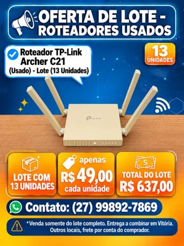 Roteador TP-Link Archer C21 (Usado) - Lote (13 Unidades)