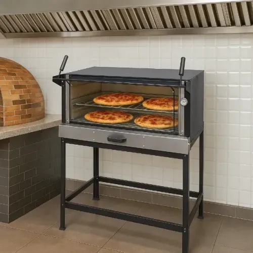 Forno de gastronomia a Gás Industrial Cristalaço 100x95 para Pizza Com Pedra Refra