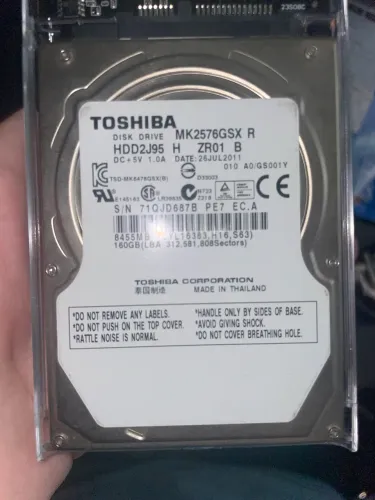 HD 160GB Toshiba Notebook