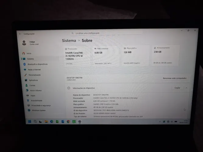 Notebook Lenovo ThinkPad E14