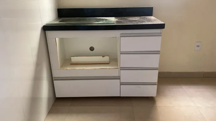 Balcão para fogão cook top e forno