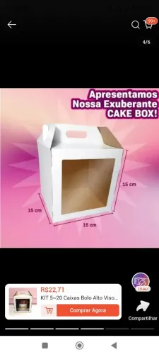 Caixa pra bolo
