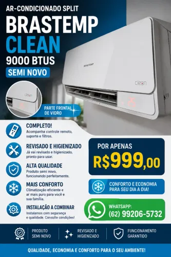 Ar condicionado Brastemp 9000Btus