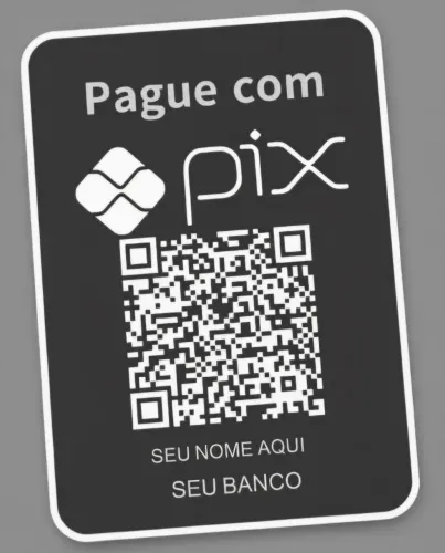 Plaquinha Pix Para Balcão De Loja E Comércio - Personalizada