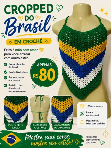 Cropped Brasil (Peça Única)