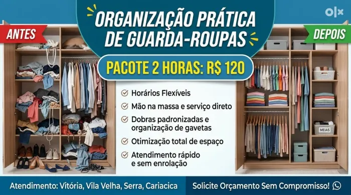 Organizo o seu guarda Roupa
