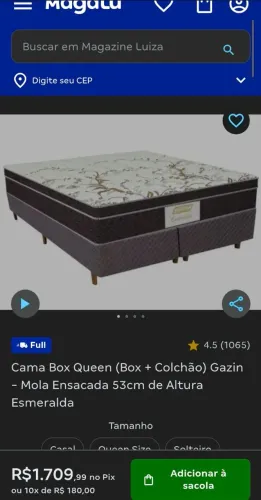 Cama box casal queen