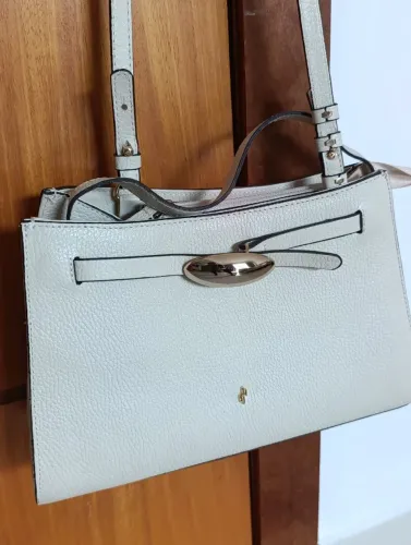 Bolsa Tote Couro Branca Marfim