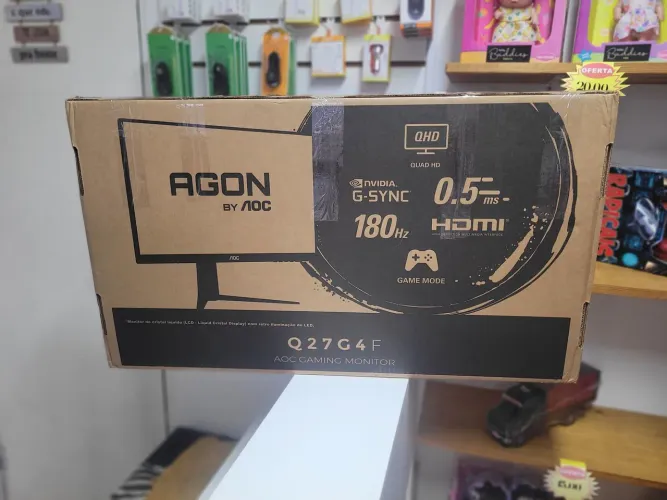 Monitor gamer AOC AGON IPS GSYNC 0.5 TEMPO DE RESPOSTA 180HTZ 27" ABERTO SO PARA TESTE .