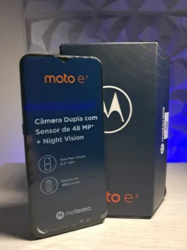 MOTO E7 64gb Câmera Dupla 48MP + Bateria 4000mAh