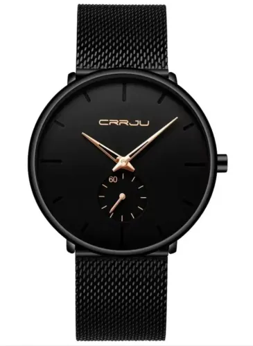 Relógio Black com detalhes Rose Gold