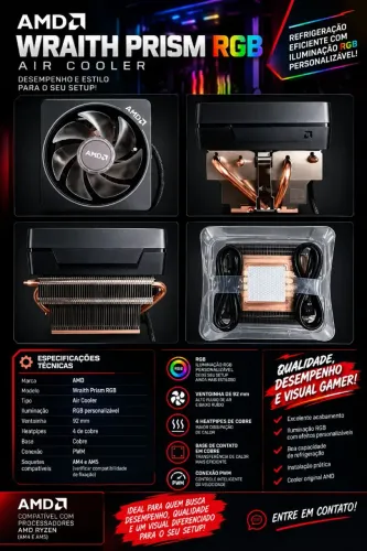 AIR COOLER AMD WRAITH PRISM RGB