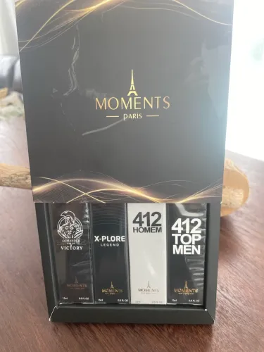 Kit com 4 perfumes masculinos, 15ml, com caixa presenteável